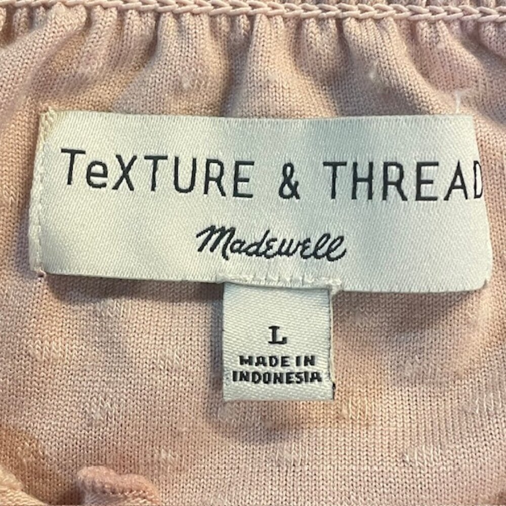 MADEWELL Texture & Thread Clipdot Ruffle Top - Size Large - Picture 4 of 6